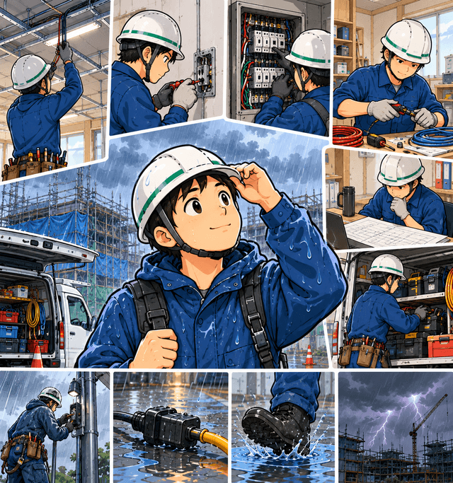 電気工事士は雨の日に何をしている?