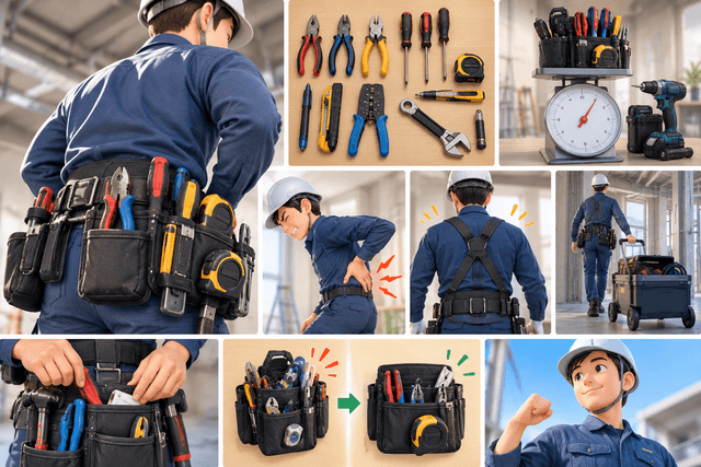 電気工事士の工具って全部で何kg? 腰への負担を減らすコツ