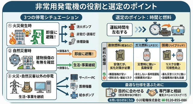 停電時に命と事業を守る「非常用発電機」の役割とは?状況別の必要性と賢い選び方