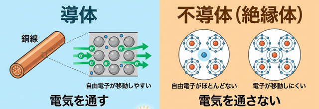 導体と不導体(絶縁体)の違いとは?